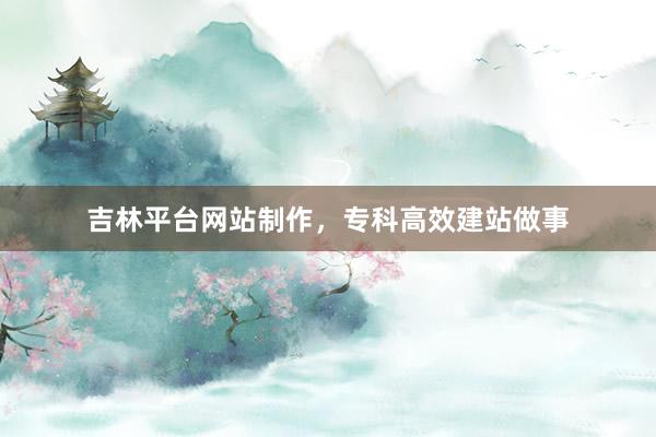吉林平台网站制作，专科高效建站做事